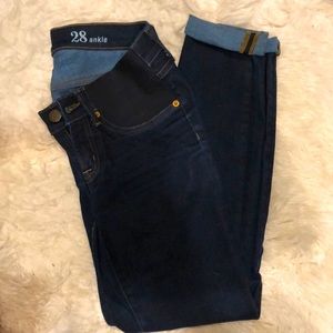 J. Crew maternity jeans. Dark wash. Size 28